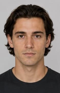 man with ear length hair