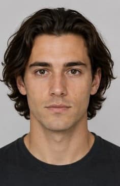 man with medium hair