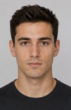 man with short hair
