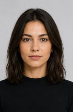 woman with shoulder hair