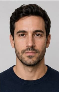 man with neutral expression