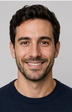 man with smile expression